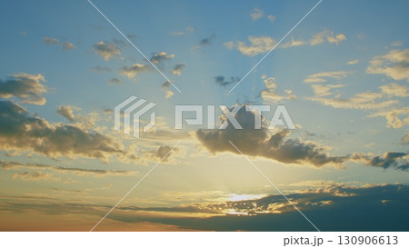 A Beautiful Sunrise Over Clouds with a Radiant Sunset creates a stunning visual display 130906613