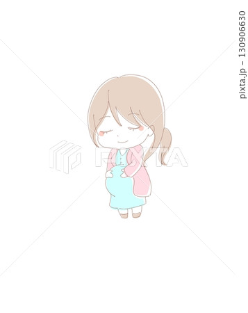 優しくお腹を撫でる妊婦さん 優しくお腹を撫でる妊婦さん 130906630