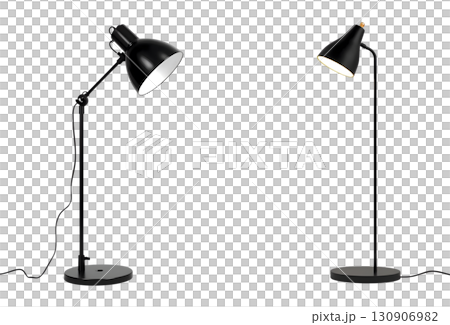 白色背景上簡單的立燈 130906982