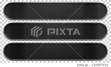 シルバーメタルのテロップベースセット メッシュ・ハニカム テクノロジー風 3DCGイラスト 130907016