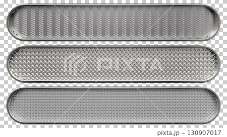 インダストリアルな金属のテロップベースセット 3DCG インダストリアルな金属のテロップベースセット 3DCG 130907017