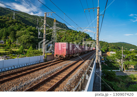 湖西線北小松駅を通過する貨物列車 滋賀県大津市北小松 湖西線北小松駅を通過する貨物列車 滋賀県大津市北小松 130907420