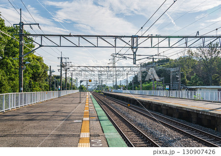 湖西線北小松駅構内風景　滋賀県大津市北小松 130907426