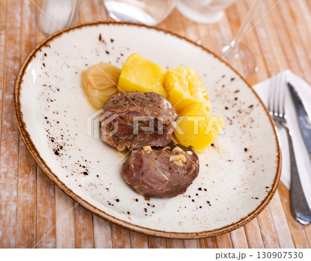 Fried pork with potatoes Fried pork with potatoes 130907530