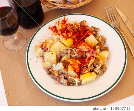 Orejas de cerdo - spanish dish. Roast pigs ears 130907715