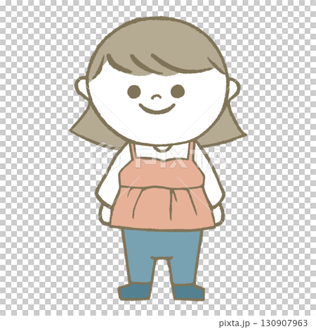 長袖長ズボンの女の子 130907963