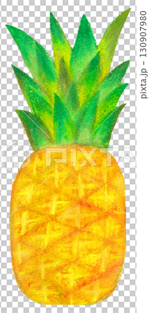 パイナップルのイラスト オイルパステル画 パイナップルのイラスト オイルパステル画 130907980