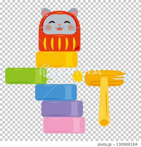 子年の達磨落とし　成功 130908184