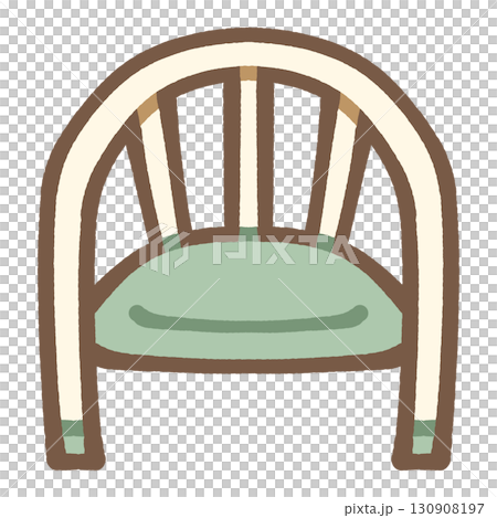 簡單可愛的低椅子圖示插畫素材 130908197