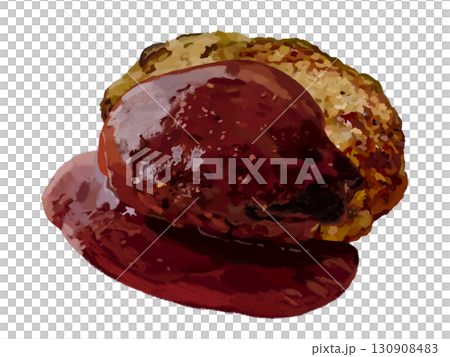 Hamburger steak (demi-glace sauce) without plate 130908483