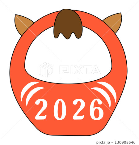 2026年度午年のダルマ フォトフレーム 写真入り可能 2026年度午年のダルマ フォトフレーム 写真入り可能 130908646