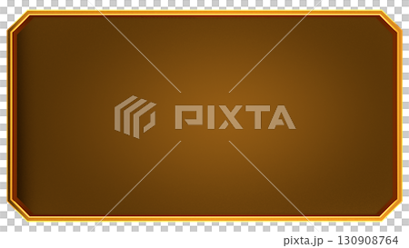 Luxurious Japanese-style gold frame Decorative frame, certificate, background CG illustration material 130908764