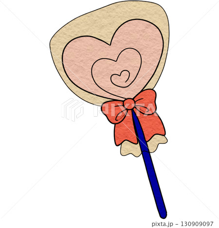a lollipop with a heart on it 130909097