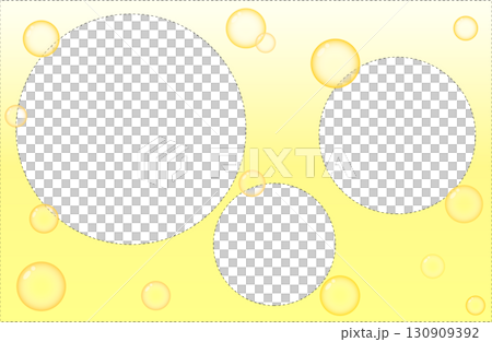 Bubbles & Fizzy Photo Frame Background, Yellow, Photo Included 130909392