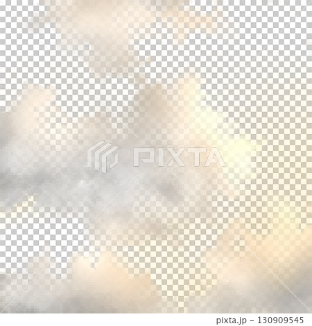 Background illustration of clouds floating in a sunset-colored sky Background illustration of clouds floating in a sunset-colored sky 130909545