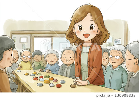 美優シリーズ:介護士としてレクリエーション活動をサポートするシーン 美優シリーズ:介護士としてレクリエーション活動をサポートするシーン 130909838