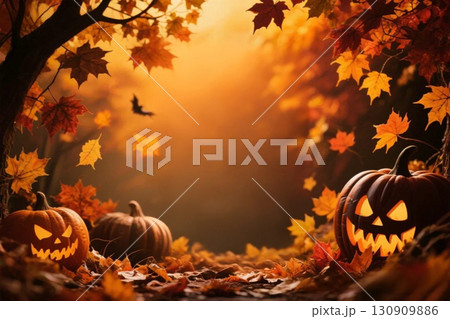 ハロウィンの背景素材 ハロウィンの背景素材 130909886