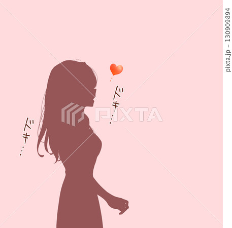 恋する女性 横側 ドキドキ 恋する女性 横側 ドキドキ 130909894