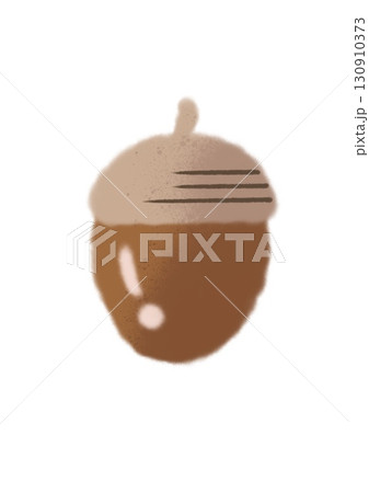 素朴などんぐりのイラスト(茶色) 130910373