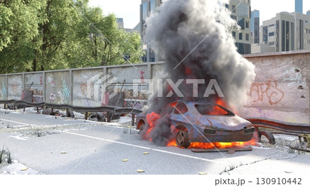 車両火災現場 130910442