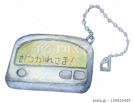 水彩イラスト　手描きイラスト　アナログイラスト　ポケベル 130910485