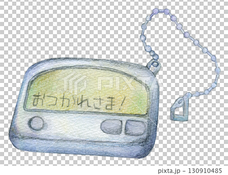 水彩插畫、手繪插畫、模擬插畫、傳呼機 130910485