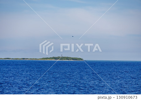 無人島のナガンヌ島とクエフ島。 本島から12km沖にある、白く美しいビーチ。ボートやヘリコプターも。 130910673