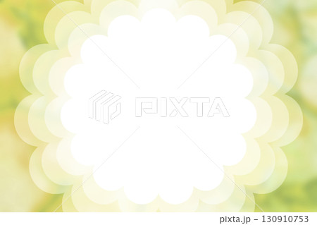 可愛いフレーム 水彩 ふわふわ 水彩風 花 130910753