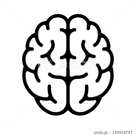 人間の脳 (真上から) ベクターアイコンイラスト  130910787