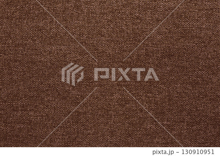 Dark brown fabric cloth texture background, seamless pattern of natural textile. 130910951
