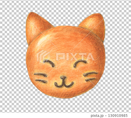 niconico麵包貓手繪水彩鉛筆插畫 130910985