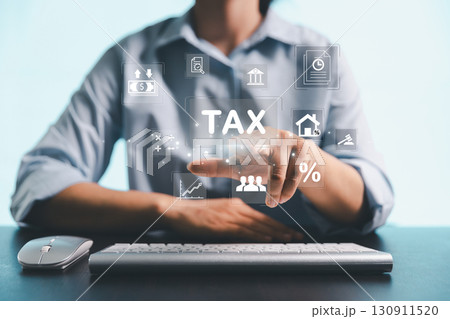 Income tax, Tax payments during year concept, Businesswomen calculate tax all year, related to finance, tax documents, income savings, Paying management, E-tax document, Tax deductions, law vat Income tax, Tax payments during year concept, Businesswomen calculate tax all year, related to finance, tax documents, income savings, Paying management, E-tax document, Tax deductions, law vat 130911520