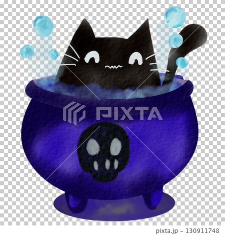 cute black cat in halloween cute black cat in halloween 130911748