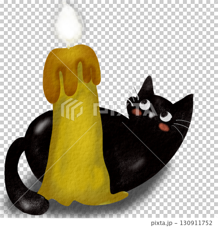 cute black cat in halloween cute black cat in halloween 130911752