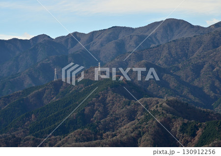 丹沢の高取山山頂 展望台からの眺望 塔ノ岳と丹沢山 丹沢の高取山山頂 展望台からの眺望 塔ノ岳と丹沢山 130912256