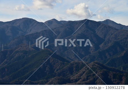 丹沢の仏果山より丹沢主脈 丹沢山と蛭ヶ岳 丹沢の仏果山より丹沢主脈 丹沢山と蛭ヶ岳 130912278
