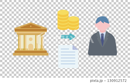 商人向銀行獲得貸款 130912572