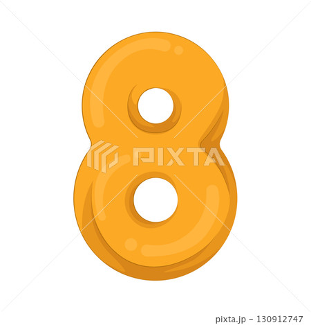 Illustration of Number 8 130912747