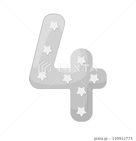 Illustration of Number 4 130912773