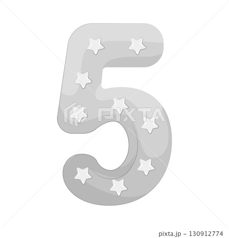 Illustration of Number 5 Illustration of Number 5 130912774