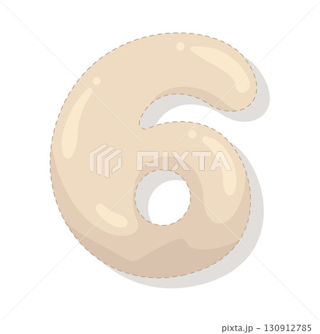 Illustration of Number 6 Illustration of Number 6 130912785