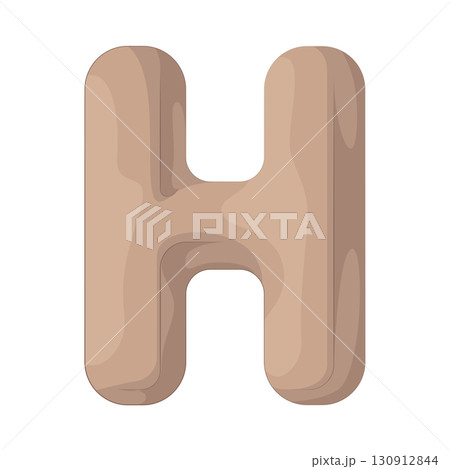 Illustration of Alphabet Letter H 130912844