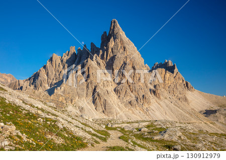 Rocky Mountain in the Dolomites and the Daytime Moon Rocky Mountain in the Dolomites and the Daytime Moon 130912979