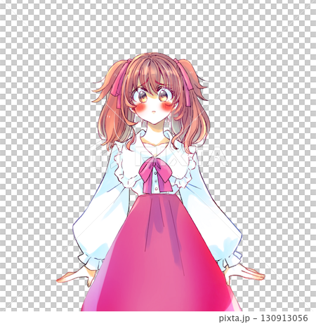 ロリータ服の女性　ときめく　赤色 130913056