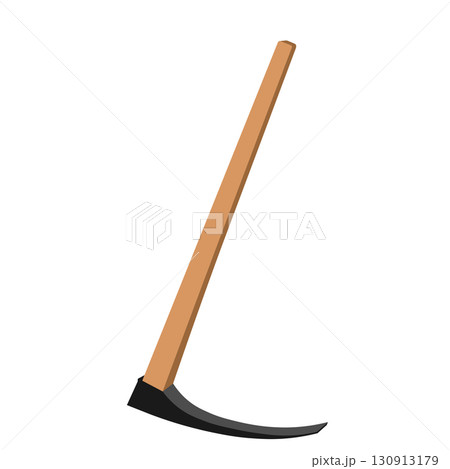 シンプルなタケノコ唐鍬(トンガ)のベクターイラスト 130913179