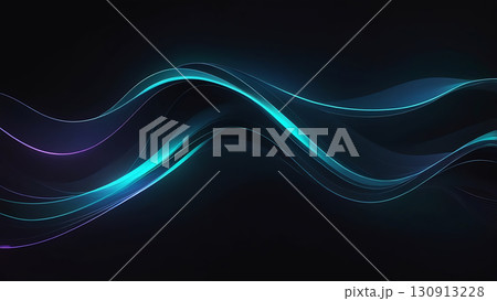 Minimal Futuristic Gradient Waves for Tech Prints 130913228