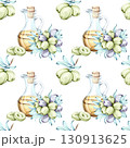 Olives and olive oil seamless pattern background wallpaper showcasing Italian cuisine and natures beauty with watercolor illustrations 130913625