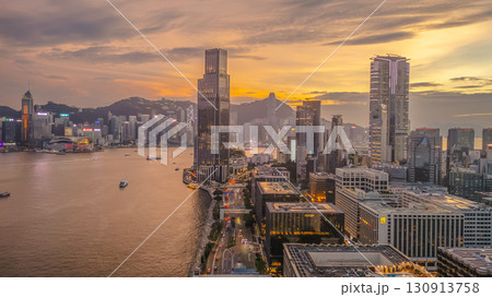 Sept 6 2025 Serene View from Tsim Sha Tsui Waterfront Sunset 130913758