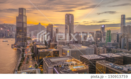 Sept 6 2025 Serene View from Tsim Sha Tsui Waterfront Sunset 130913759
