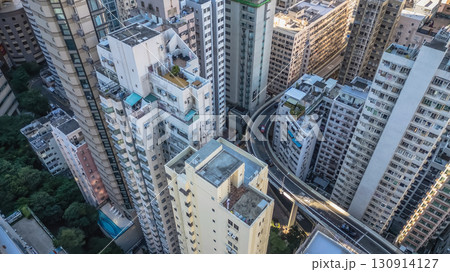 Sept 13 2025 Flyover above residential buildings in Shek Tong Tsui 130914127
